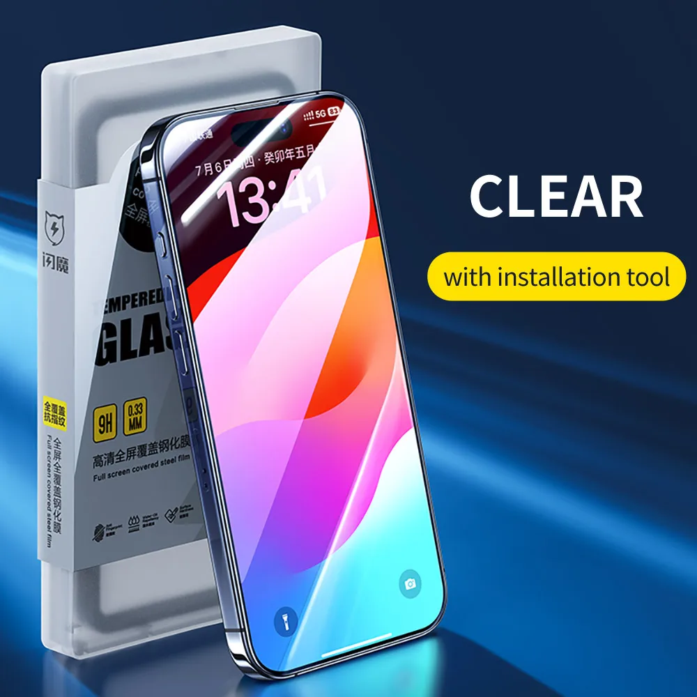 SmartDevil for iPhone 15 14 Full Cover Tempered Glass for iPhone 15 Pro Max 14 Pro 13 12 mini 11 XR HD Screen Protector