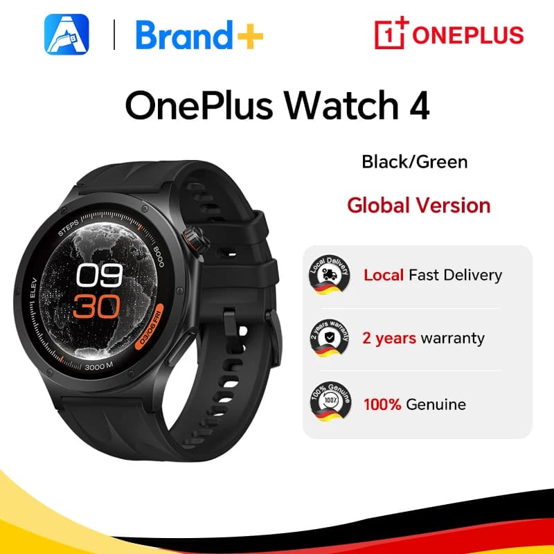 Global version OnePlus Watch 4 Smartwatch 1.5 inches Wear OS by Google Snapdragon W5 up to 16 days Google Wallet
