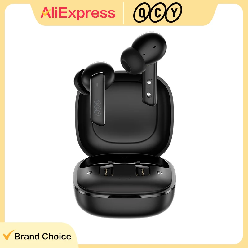 QCY HT05 ANC Wireless TWS Bluetooth 5.2 Earphones 40dB Active Noise Cancellation Headset in-Ear Mics Handfree Phone Earbuds