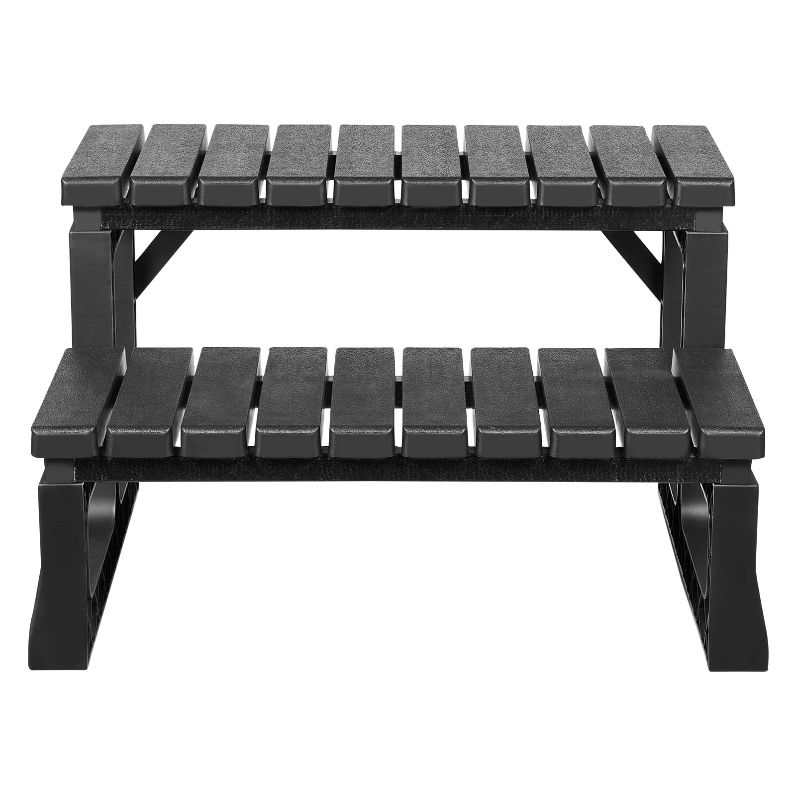 SucceBuy Hot Tub Steps 2/3-Step Spa Outdoor Stairs 23.6/25/25.2in Wide PP Pool Ladder with 320/600/550 lbs Weight for Patio Deck