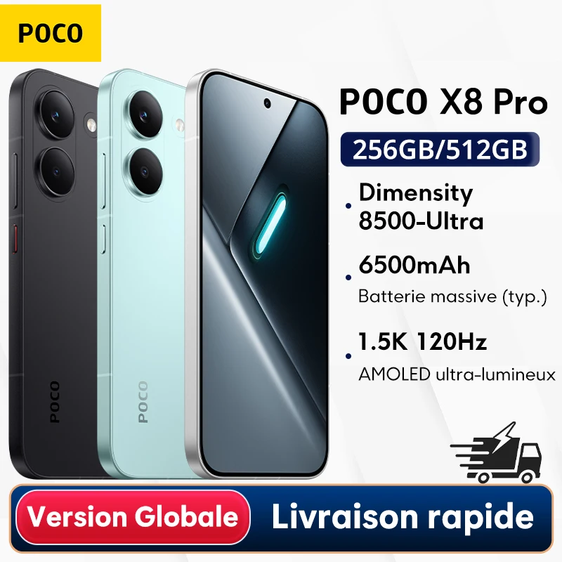 POCO X8 Pro - Smartphone 6.59 "Dimensity 8500-Ultra, 6500 mAh battery, 50MP Sony IMX882 Sensor with OIS