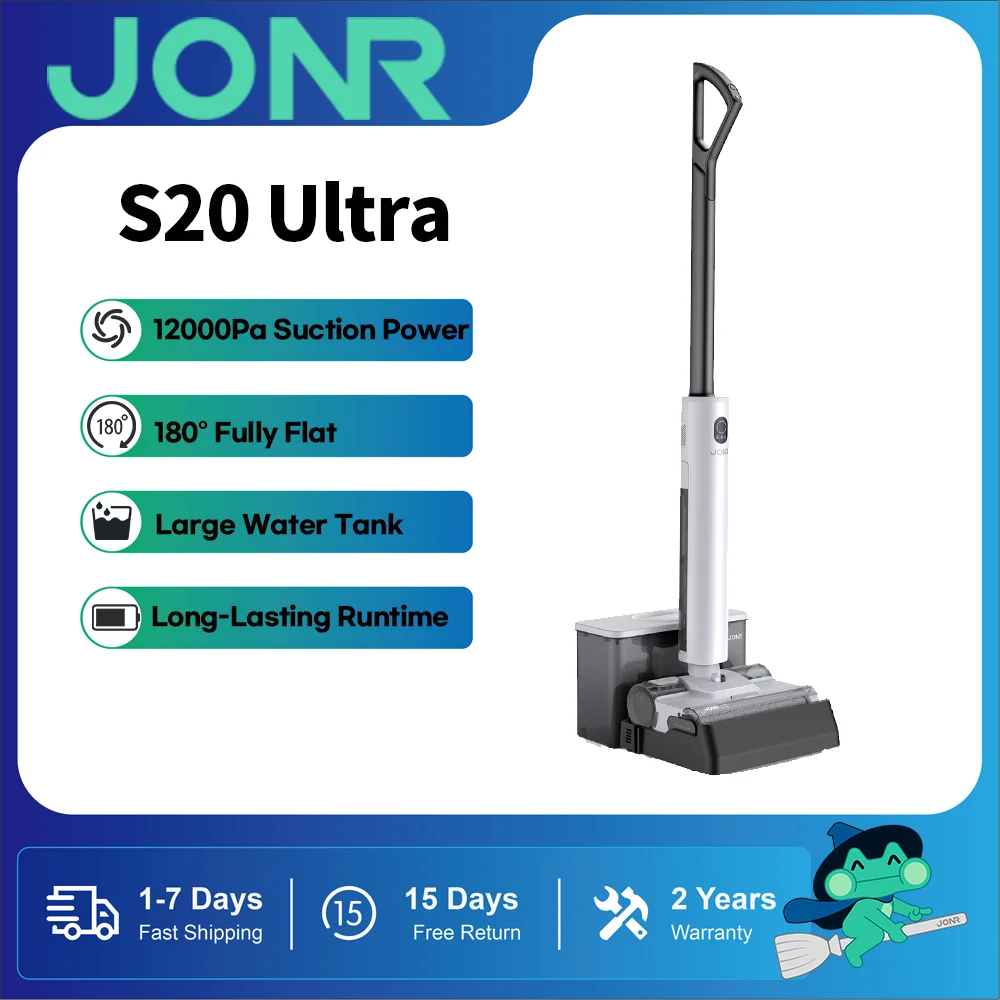 JONR S20 Ultra Cordless Wet Dry Vacuum Cleaner for Carpet and Hard Floor, Rechargeable and Lightweight