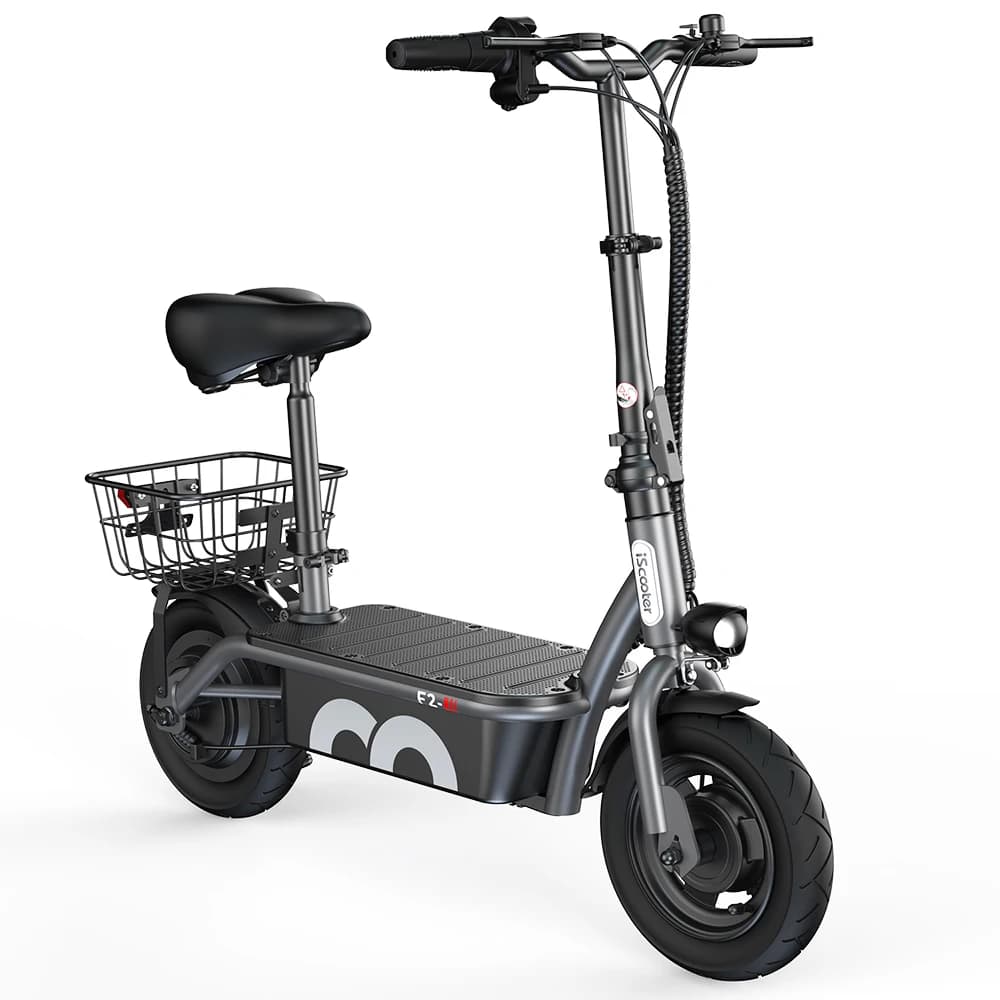 iScooter F2 Electric Scooter 10inch Foldable Scooter 7.8Ah Electric Kick Scooter 30km Long Range E-Scooter With Basket Daily