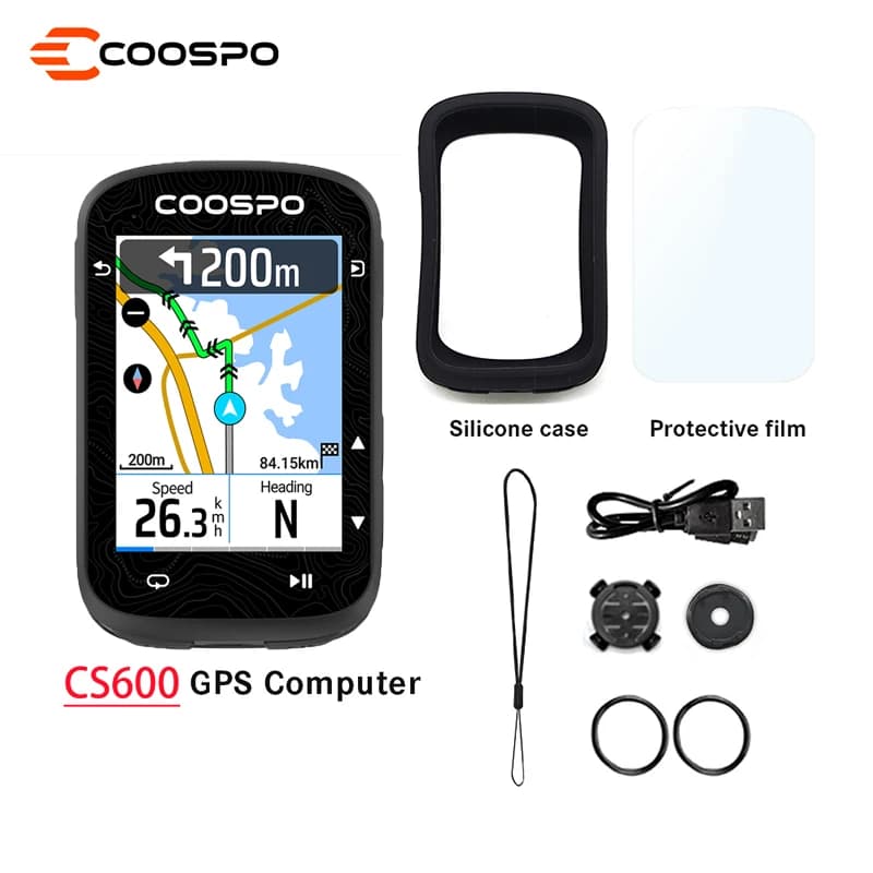 Touch-screen COOSPO CS600 Bike Computer GPS Colorful Map Navigation Wireless Smart Cycling Computer Indoor Training Odometer