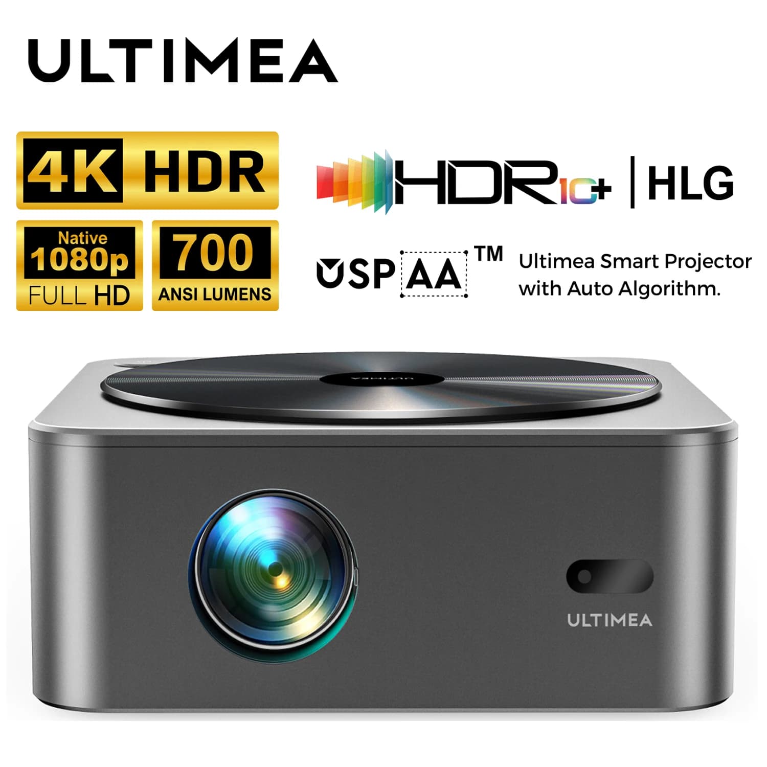 ULTIMEA Smart Auto Focus Projector, 4K Supported 1080P Home Theater, Portable Movie & Gaming Projector for Indoor & Outdoor