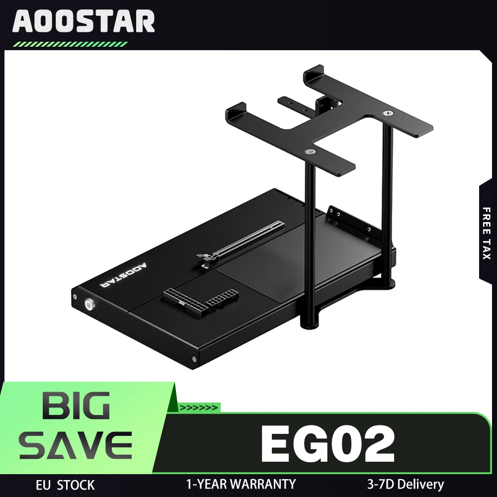 AOOSTAR EG02 eGPU Dock, Oculink (PCIe 4.0 x4) + 2*Thunderbolt 5 Interface, Support ATX/SFX Power Supply, Supports Lenovo TGX Hot-Swapping, Stackable Structure, Dual Thunderbolt 5 Ports, Dual Thunderbolt 5 Ports, DC Power Interface