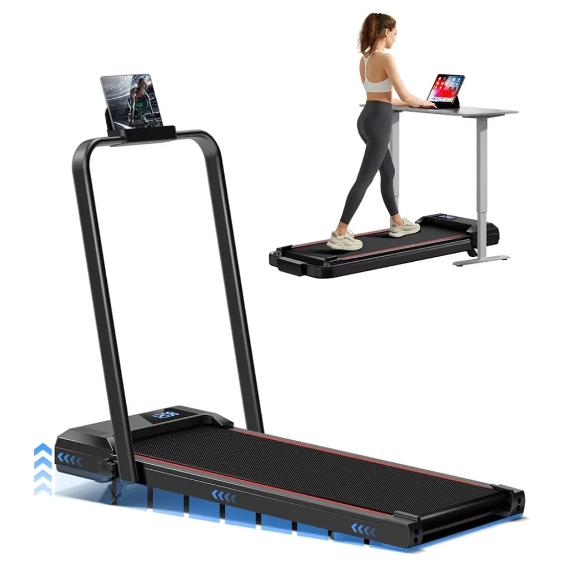 ROBORE U18F Treadmill 15% Incline 10.5km/h Max Speed 2.5HP Motor 3 Incline Levels 136kg Capacity LED Display Low Noise