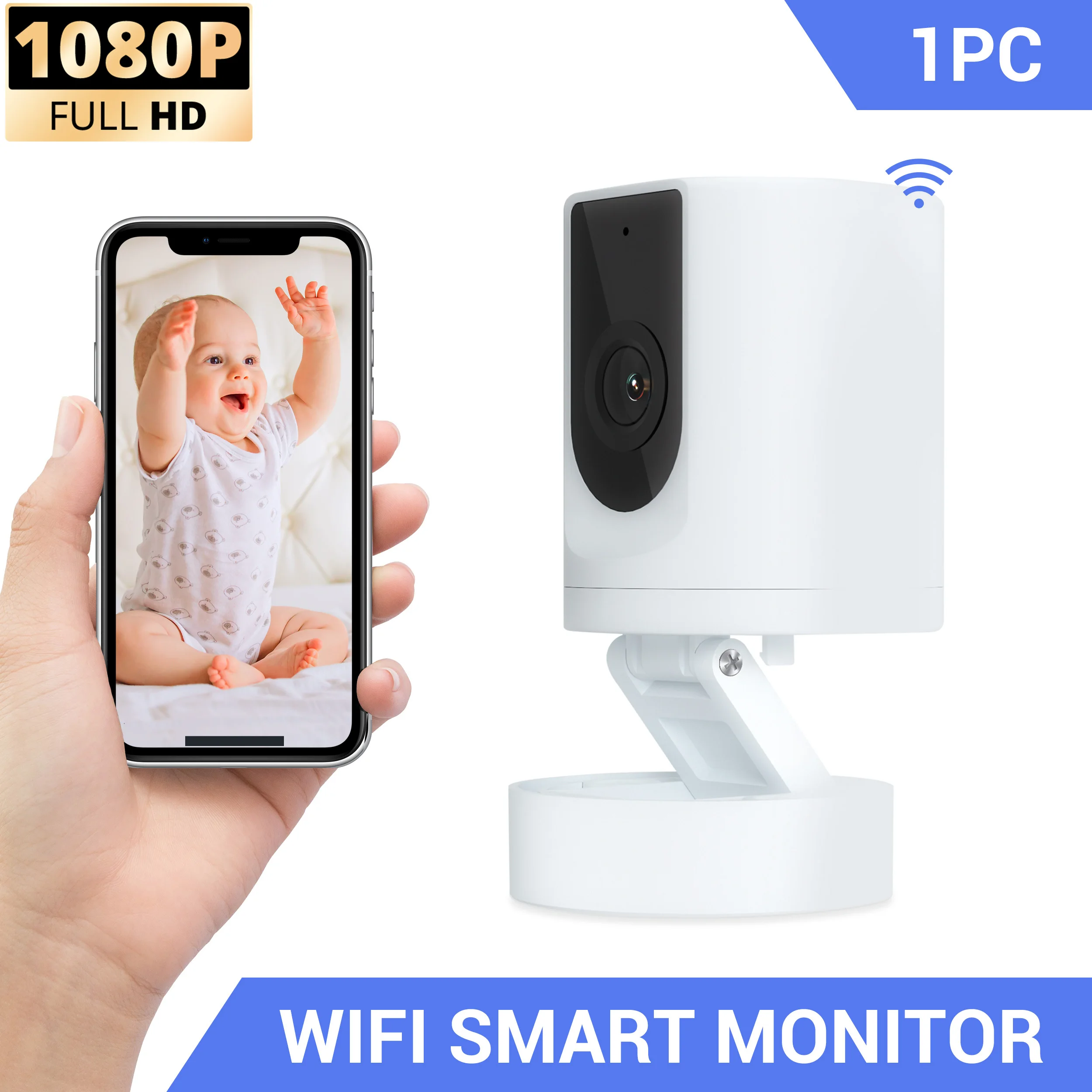 Pet Camera ,Security Camera Indoor,Pet Camera with Phone App, ,Security Camera Indoor，Foldable Baby Camera for Home Security