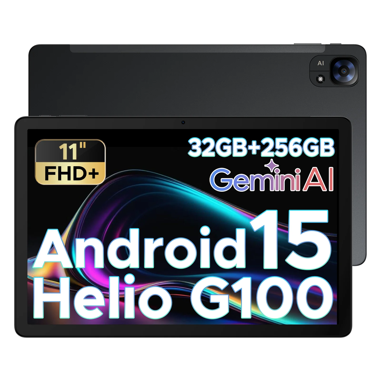 DOOGEE Tab E3 Tablet 32GB(8+24) 256GB Gemini AI Android 15 11" FHD+ 8800mAh Battery Helio G100 Dual Speakers 2 In1 Tablet