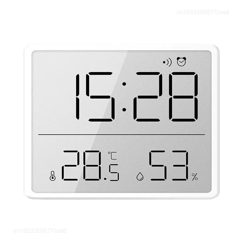 Multifunction Thermometer Hygrometer Automatic Electronic Temperature Humidity Monitor Clock Weather Station Household Thermometer Tools