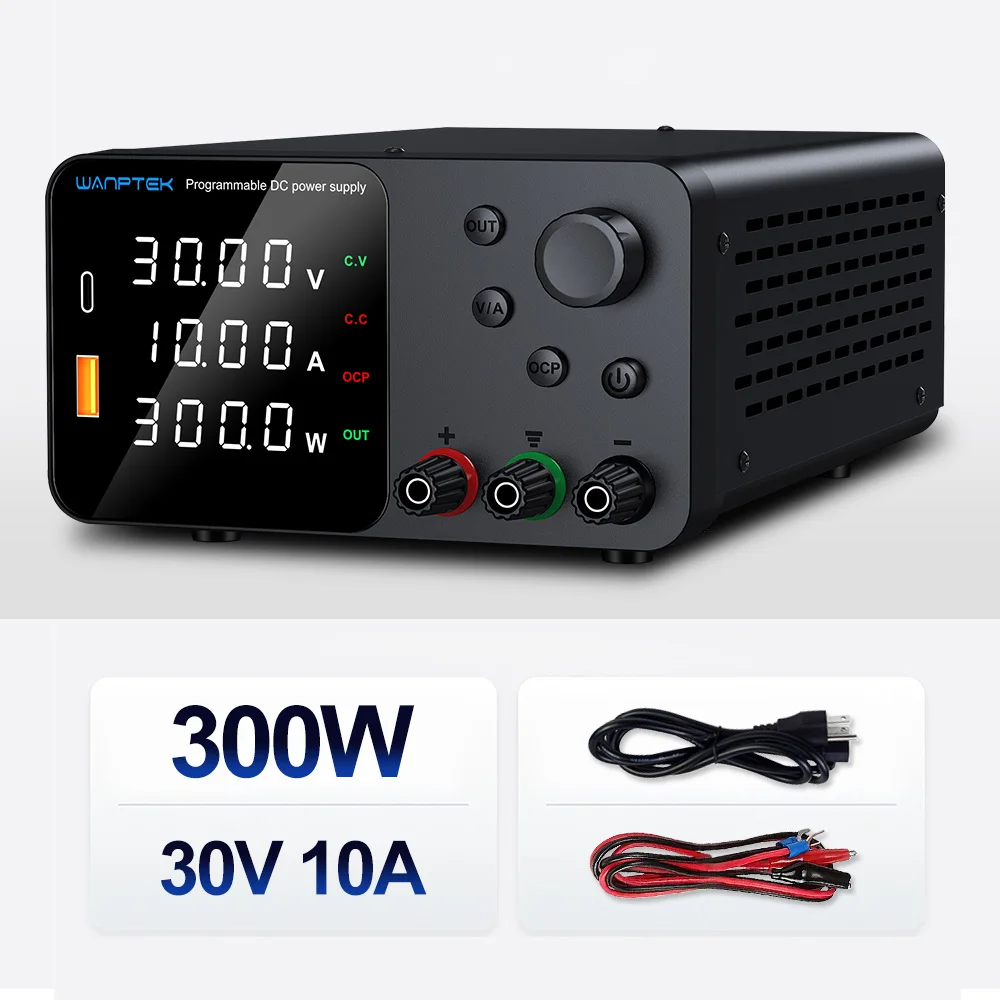 Wanptek Laboratory Power Supply Adjustable 30V 5A 30V 10A 60V 5A 120V 3A with Output Short Circuit Alarm DC Power Supply