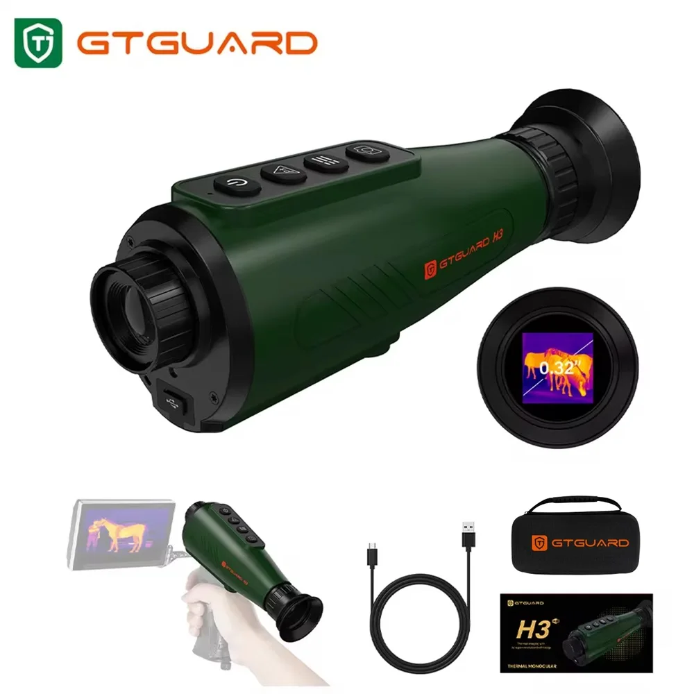 Official Genuine GTGUARD H3 IR Night Vision Goggle Outdoor Surveillance Monocular Thermal Imaging Telescope HD Sensor Resolution