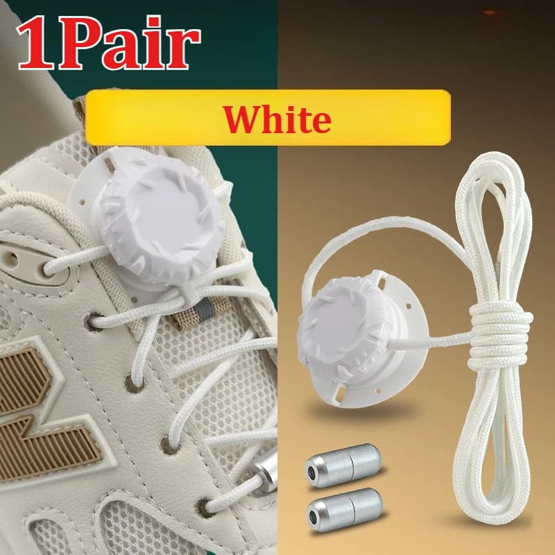 Rotating Buckle Laces Automatic Shoelace Without ties Kids Adult Sneakers No Tie Shoe laces Shoe accessories 1Pair/2Pair