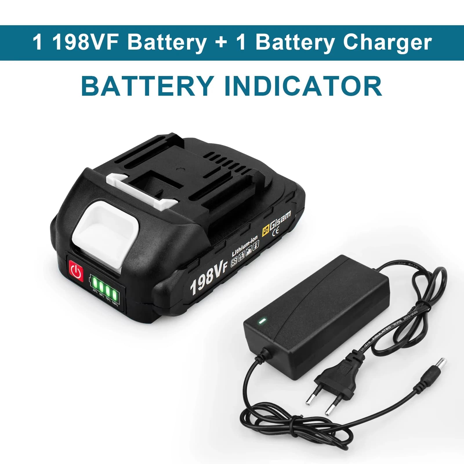 Gisam Rechargeable Battery 4.5Ah 4.0Ah 2.0Ah Lithium Ion Battery 198VF 398VF 928VF Li-ion Battery For Makita 18V Battery Pin