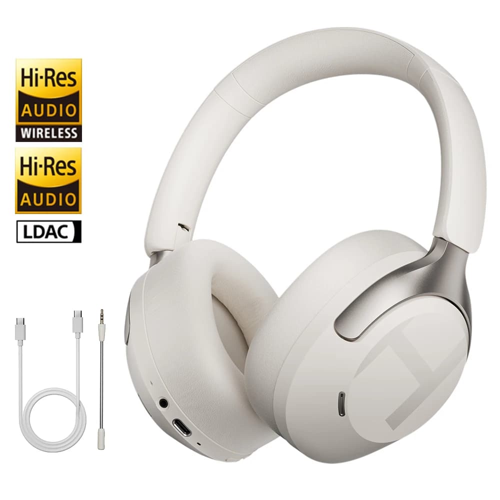 HAYLOU S40 ANC Wireless Headphones Bluetooth 6.0 Hi-Res Audio Over Ear Headset 50dB Hybrid Active Noise Cancellation Earphones