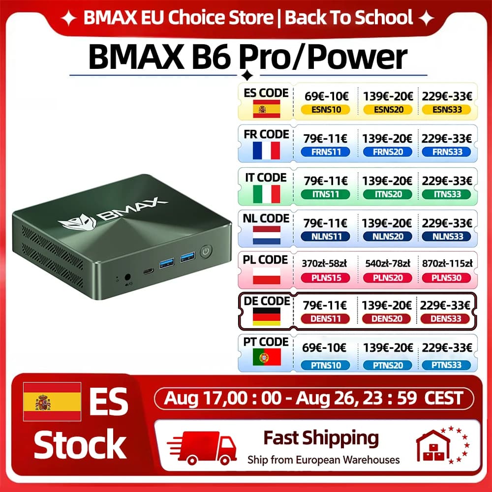 BMAX B6 Pro/Power Mini PC Intel Core i5-1030NG7/i7-1060NG7 16GB RAM 512GB 1TB SSD WiFi Bluetooth 4K Windows 11 mini pc
