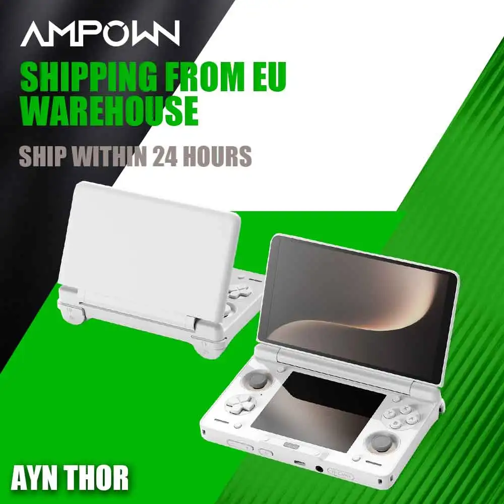 AYN THOR Clamshell Handheld Game Console 6" 120Hz AMOLED Snapdragon 8 Gen 2 4K DP Output Snapdragon 8 Gen 2 6000mAh 27W Fast Charge Retro Gaming Console