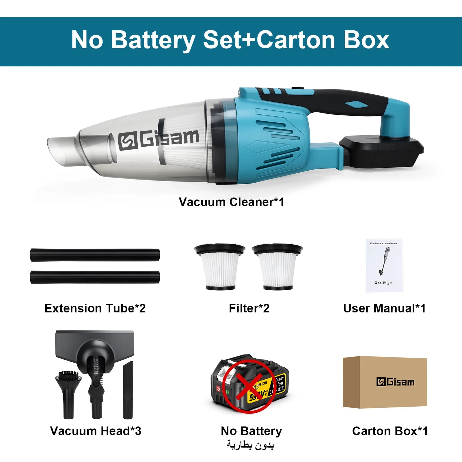 Gisam Electric Handheld Wireless Vacuum Cleaner Cordless Vacuum Home Car Dual Use Portable Power Tool For Makita 18v Battery Pin