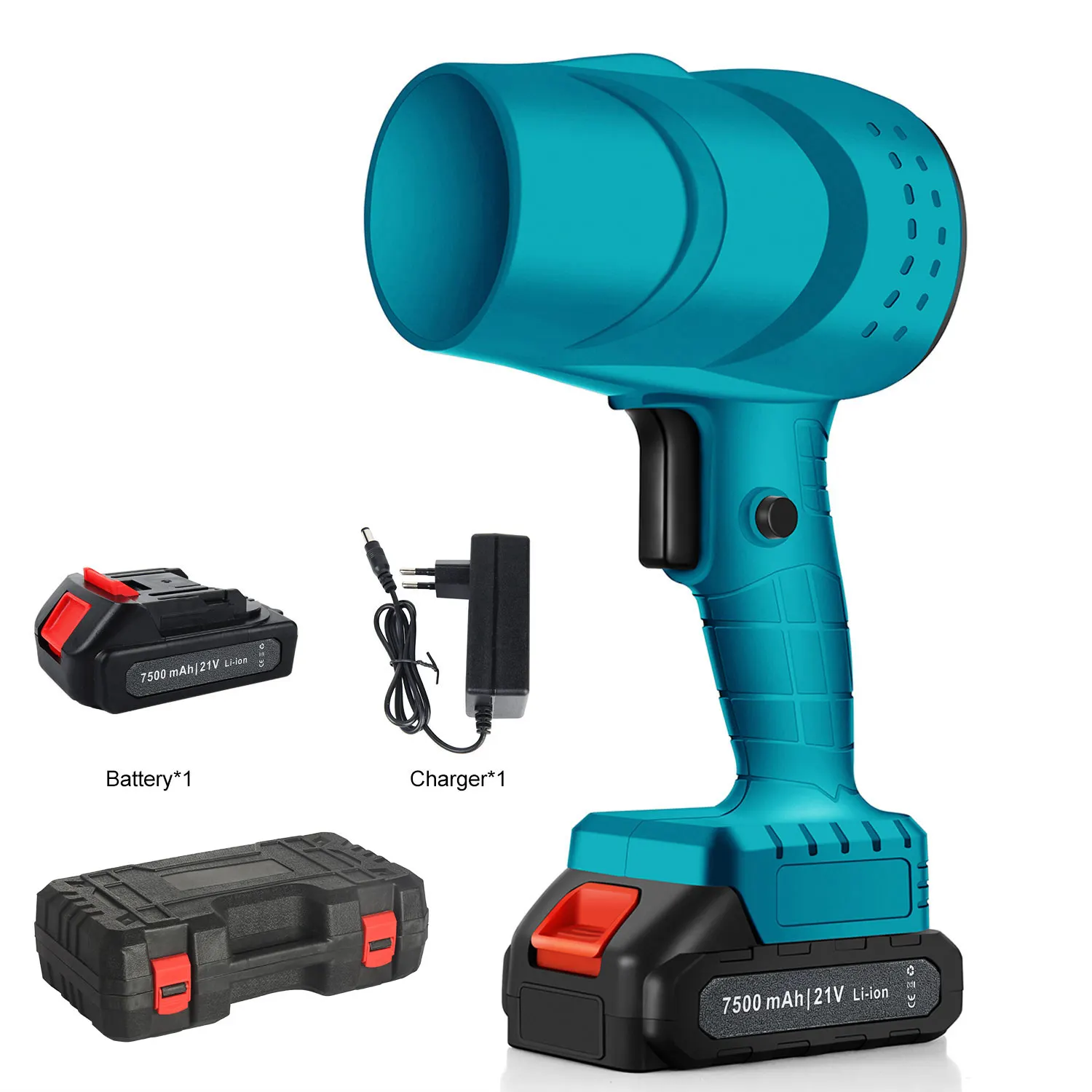 21V Cordless Electric Leaf Blower, High-Power Handheld Air Blower, Equipped with Lithium Battery, Lightweight and Portable, Powerful, Suitable for Patios, Outdoors, Gardens, Indoors, and Cars.