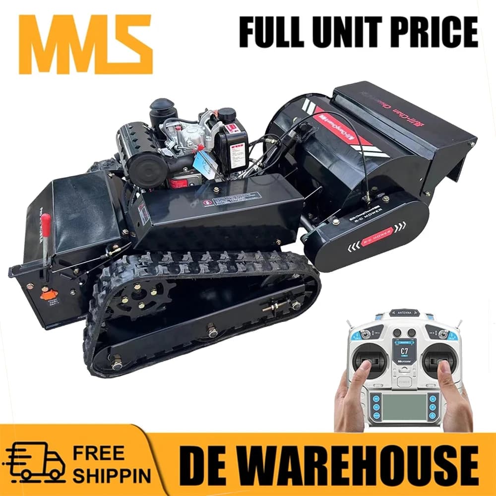 MMS Diesel Flail Mower Remote Controlled Hydraulic Cutting Height Adjustment 60cm Working Width Straw Crusher Free Shipping From Germany