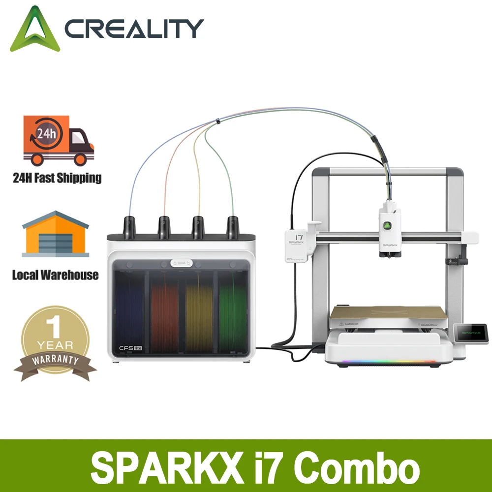Creality SPARKX I7 Combo 3D Printer Multicolor Printing 500mm/s High-Speed Printing AL Camera 720P 260×260×255mm 3D Printer