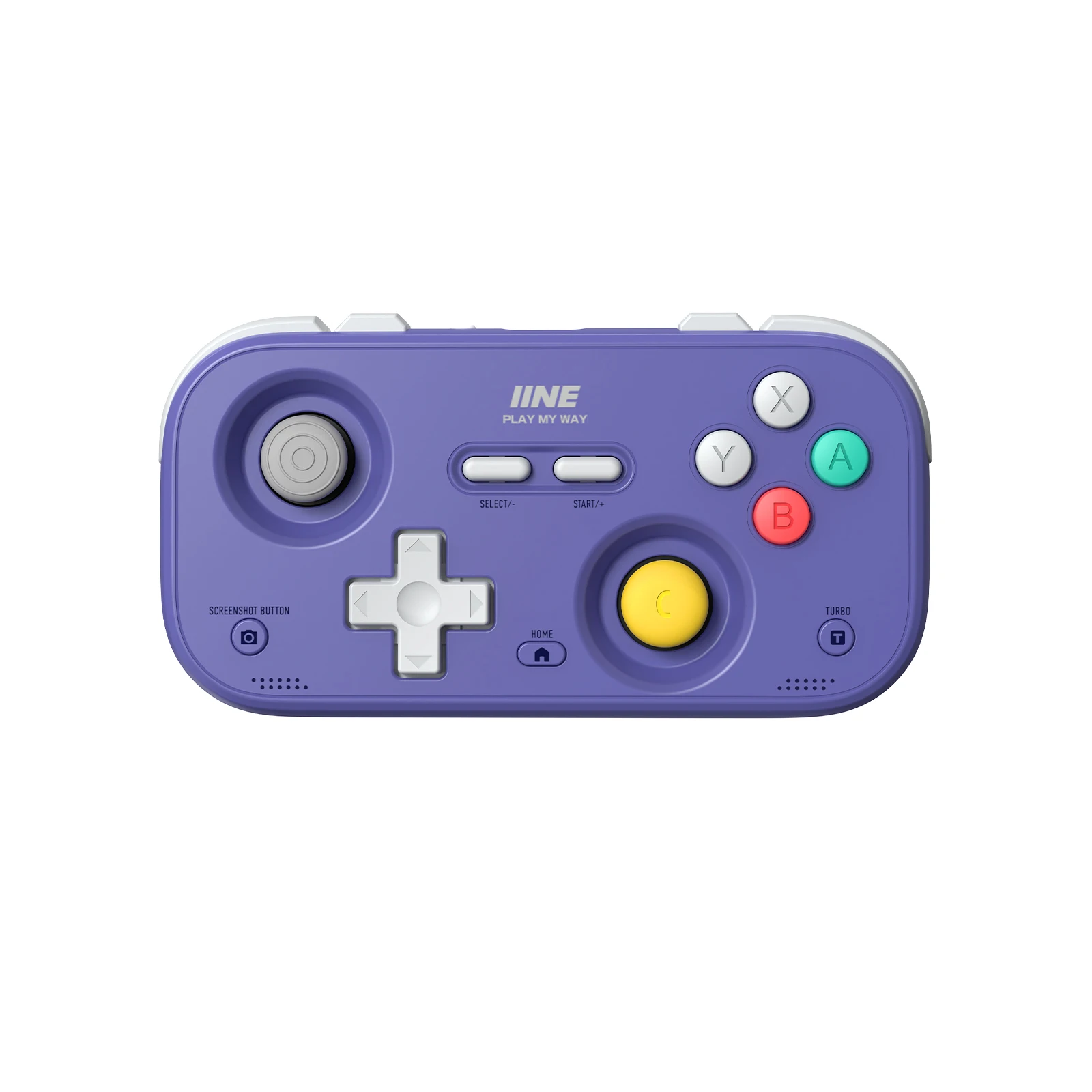 IINE Retro Pocket Chronos Controller Nintendo Layout, Hall Effect Joysticks, 1000Hz Polling Rate,Portable for Switch/PC/Mobile