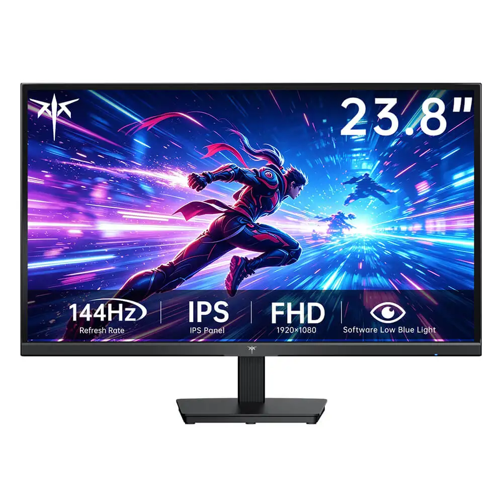 KTC H24B9S-2 23.8 Inch Full HD Gaming Monitor, IPS Display, 144Hz Smooth Refresh Rate, 113% SRGB, 178° Viewing Angle, Eye Care Technology, HDMI & VGA Ports, VESA Compatible, Monitor for Gaming, Work & Study