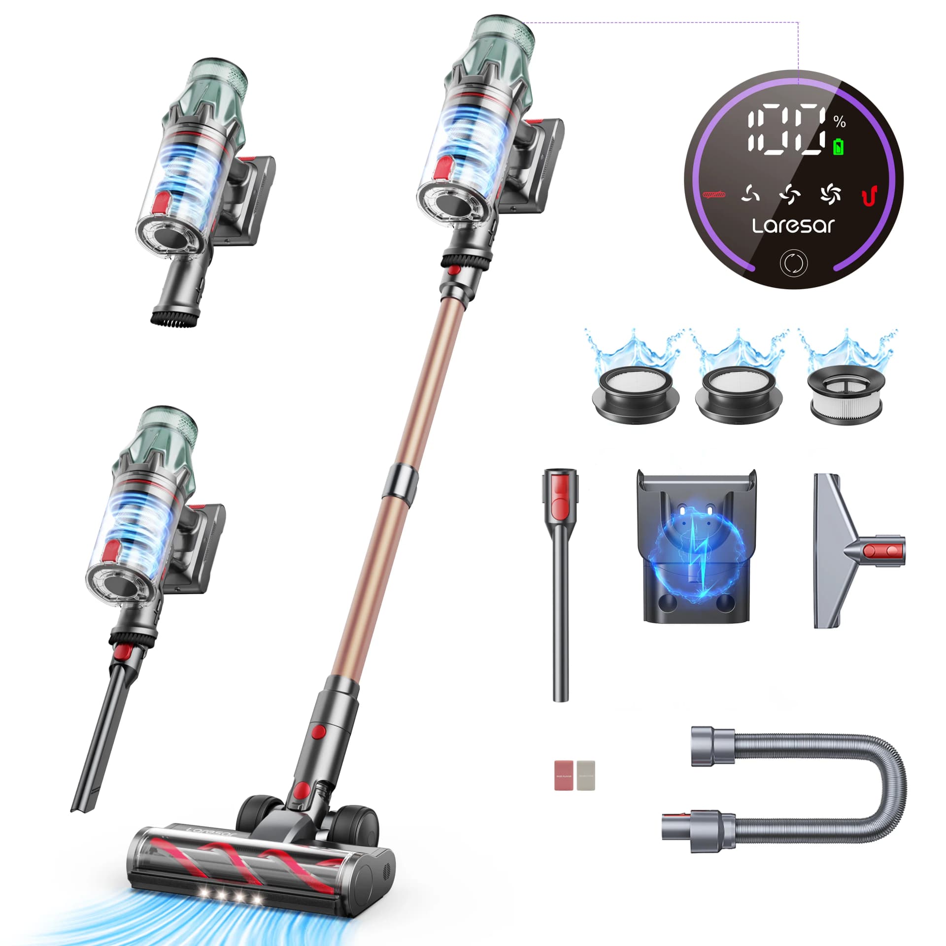 Laresar V7 PRO 600W 65000PA Cordless Vacuum Cleaner Handheld Home Appliance Aromatherapy Function Long Hose Sofa Suction 2026 NEW