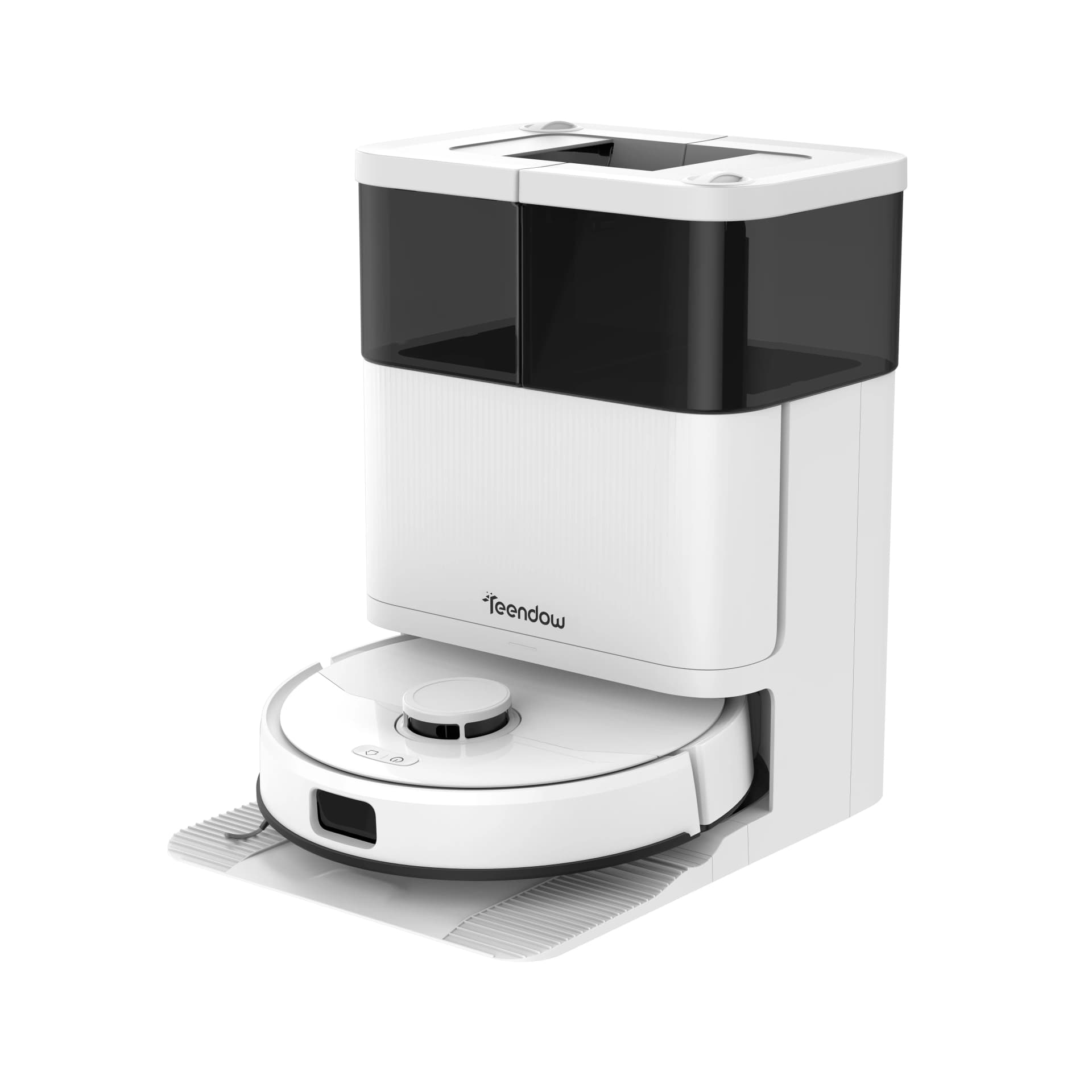 Teendow D63S Ultra Robot Vacuum Cleaner 10KPa Super Suction Auto Mop Wash & Dry Self-Emptying 160 Min Runtime App Voice Control