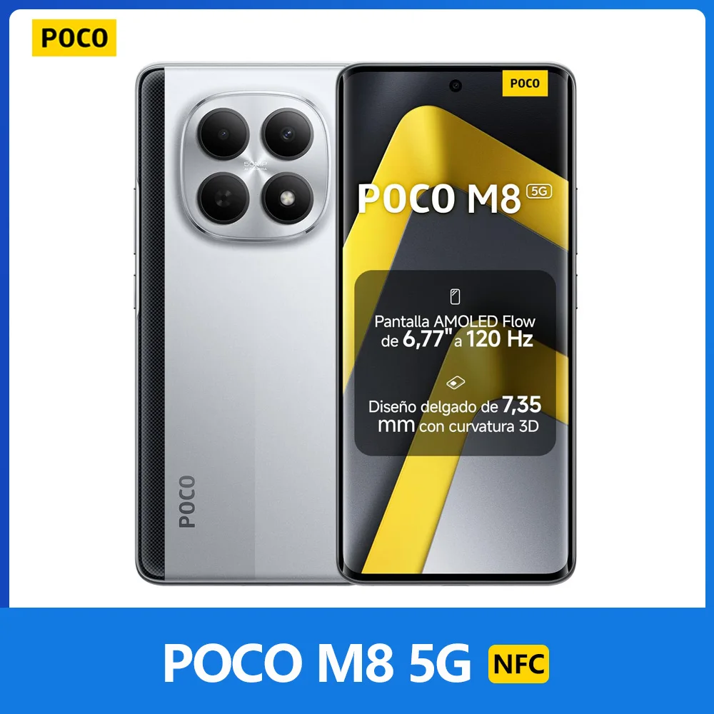 POCO M8 5G, NFC, Snapdragon® 6 Gen 3, 6.77" Flow AMOLED Display 120 Hz, 50 MP Camera, 5520 mAh, IP65