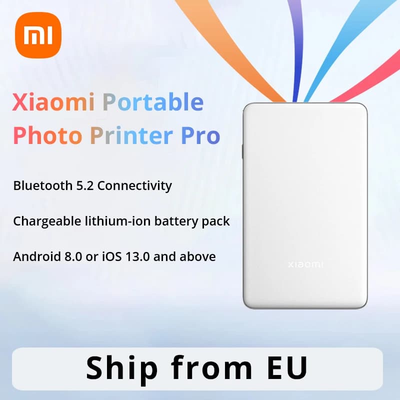 Global Version Xiaomi Portable Photo Printer Pro 313dpi Resolution Multi-user Bluetooth Sharing Print Video Sound Photo