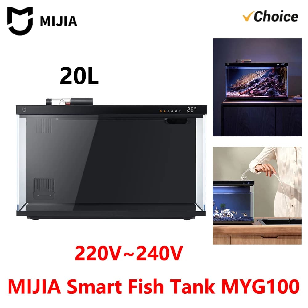 NEW MIJIA Smart Fish Tank MYG100 Work With Mijia APP Mobile Controlled Remote Feeding Smart Lighting System Light Aquarium20L