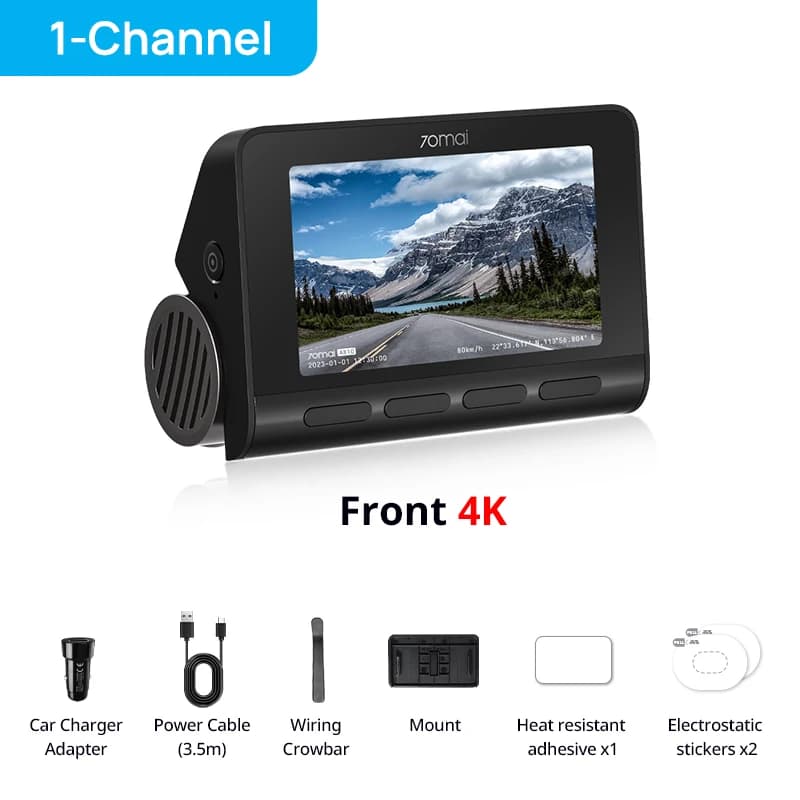 70mai 4K Dash Cam A810 HDR Built-in GPS ADAS 24H Parking 4G Compatible Car DVR 70mai A810