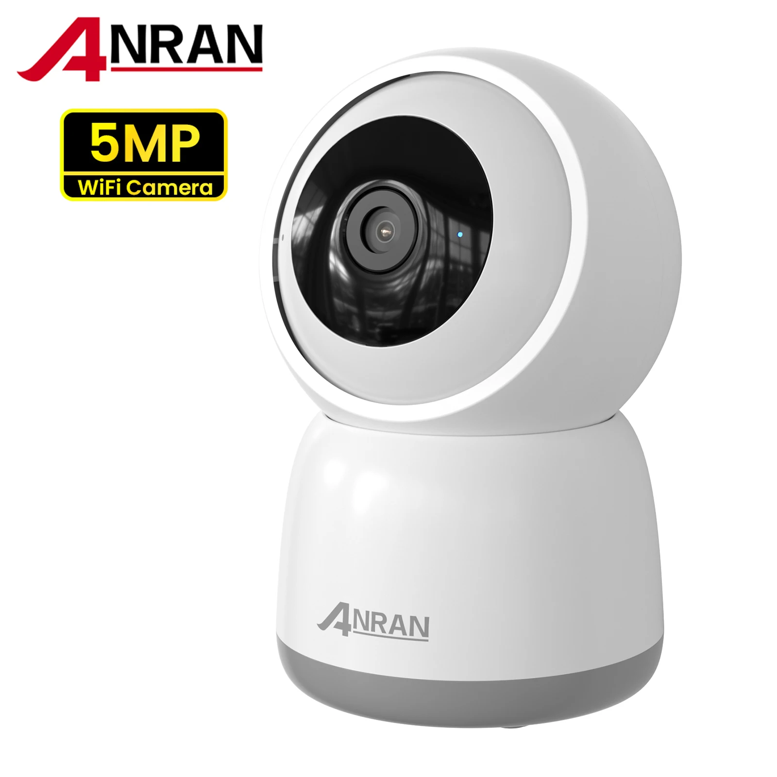ANRAN 5MP Baby Monitor 2.4G 5G WiFi Camera Security Cameras Humanoid Detection,Auto Tracking,7/24 Recording,Color Night Vision