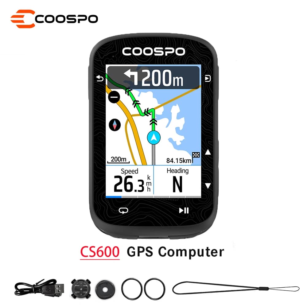 Touch-screen COOSPO CS600 Bike Computer GPS Colorful Map Navigation Wireless Smart Cycling Computer Indoor Training Odometer