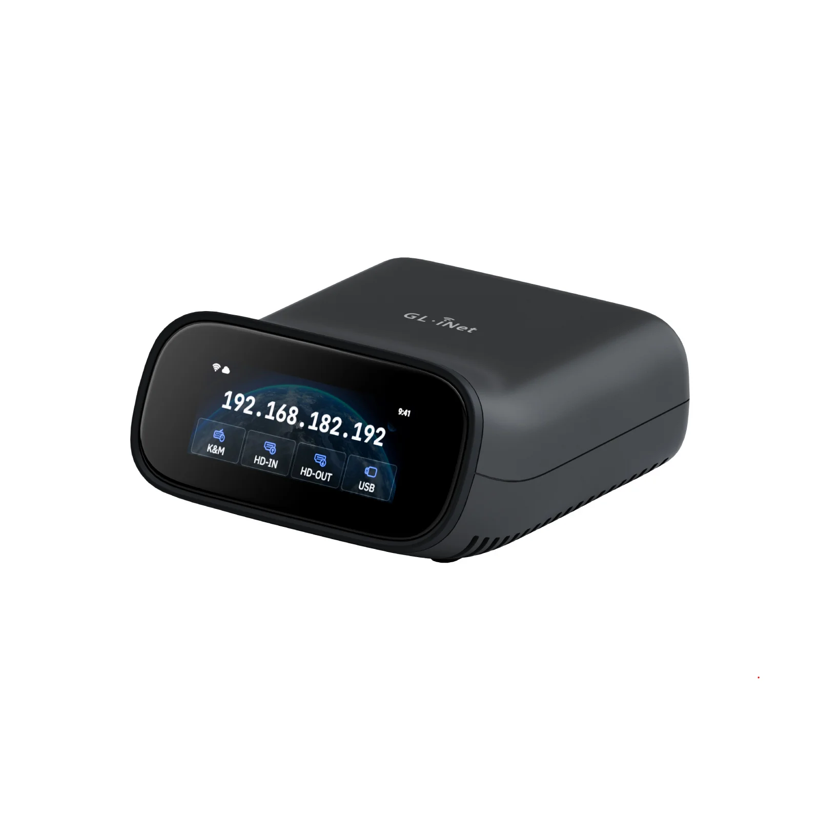GL.iNet GL-RM10 Comet Pro Remote KVM Over Wi-Fi, Dual Band Wi-Fi 6 KVM 4K Passthrough, 4K 30FPS, Two-way Audio, 2.22inch touchscreen, 32GB eMMC, Tailscale built in，Remote Access Control
