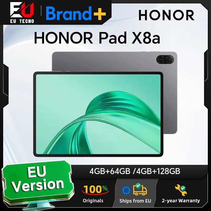 HONOR Pad X8a,EU Version WIFI tablet,11inch High Refresh Rate Eye Comfort,8300mAh Battery, Large-amplitude Quad-speaker