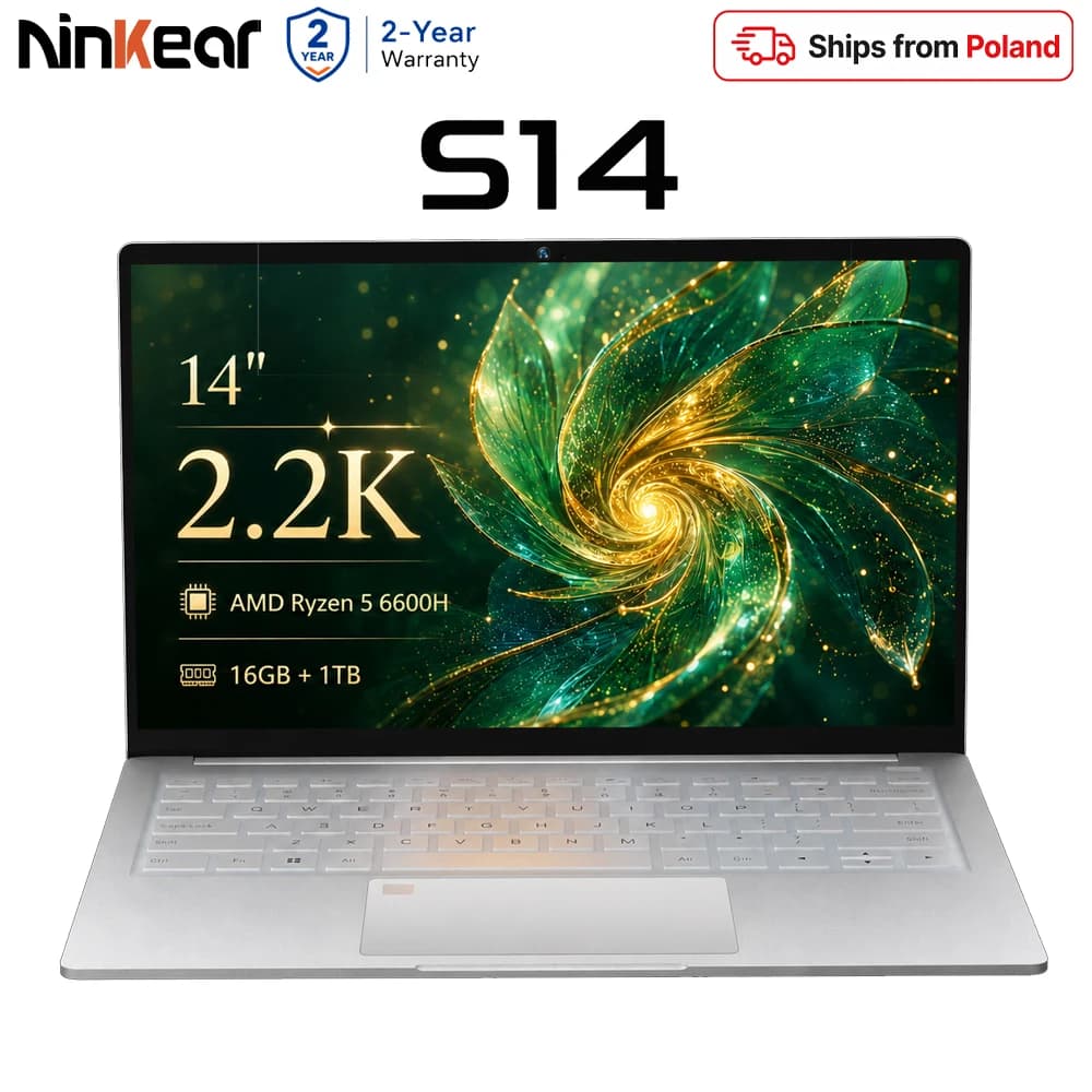 Ninkear S14 Laptop Amd Ryzen 5 6600H 16Gb Ram 512Gb Ssd 14 Inch 2.2K 2240X1400 Ips Screen Ultrabook Windows 11 Notebook Wifi 6 Bluetooth 5.3 1kg Portable Computer