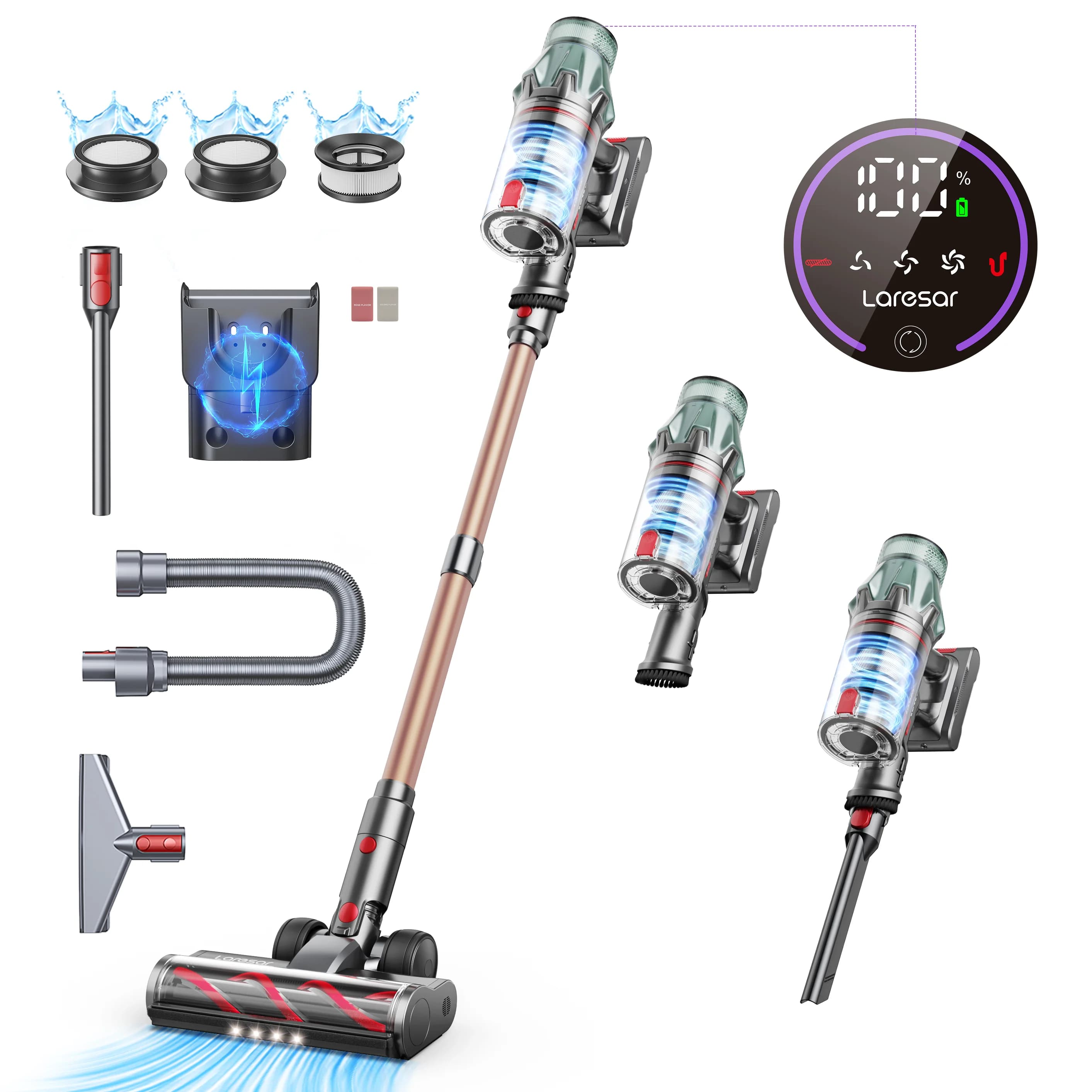 Laresar V7 PRO 600W 65000PA Cordless Vacuum Cleaner Handheld Home Appliance Aromatherapy Function Long Hose Sofa Suction 2026 NEW