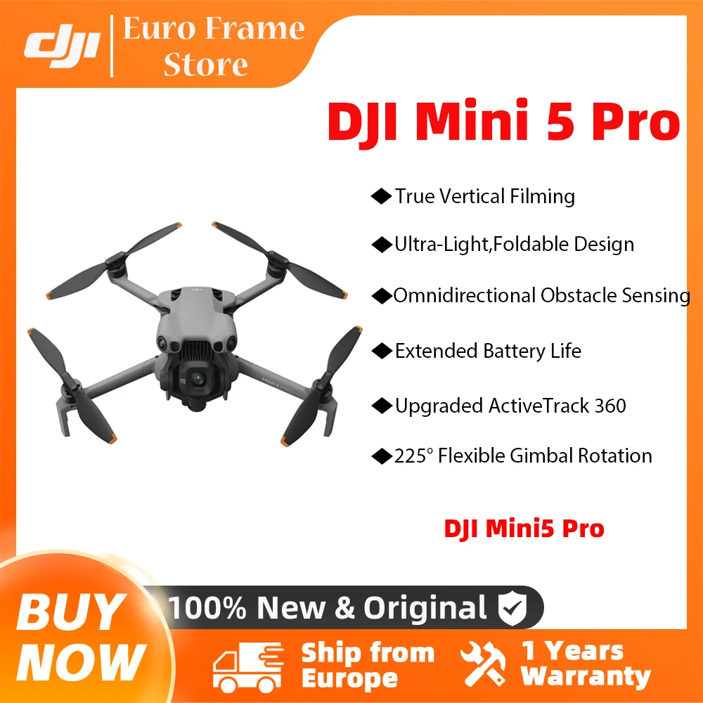 DJI Mini 5 Pro Ultra-Light & Foldable Drone with Camera 1-Inch CMOS Omnidirectional Obstacle Sensing Active Mini 5 Pro
