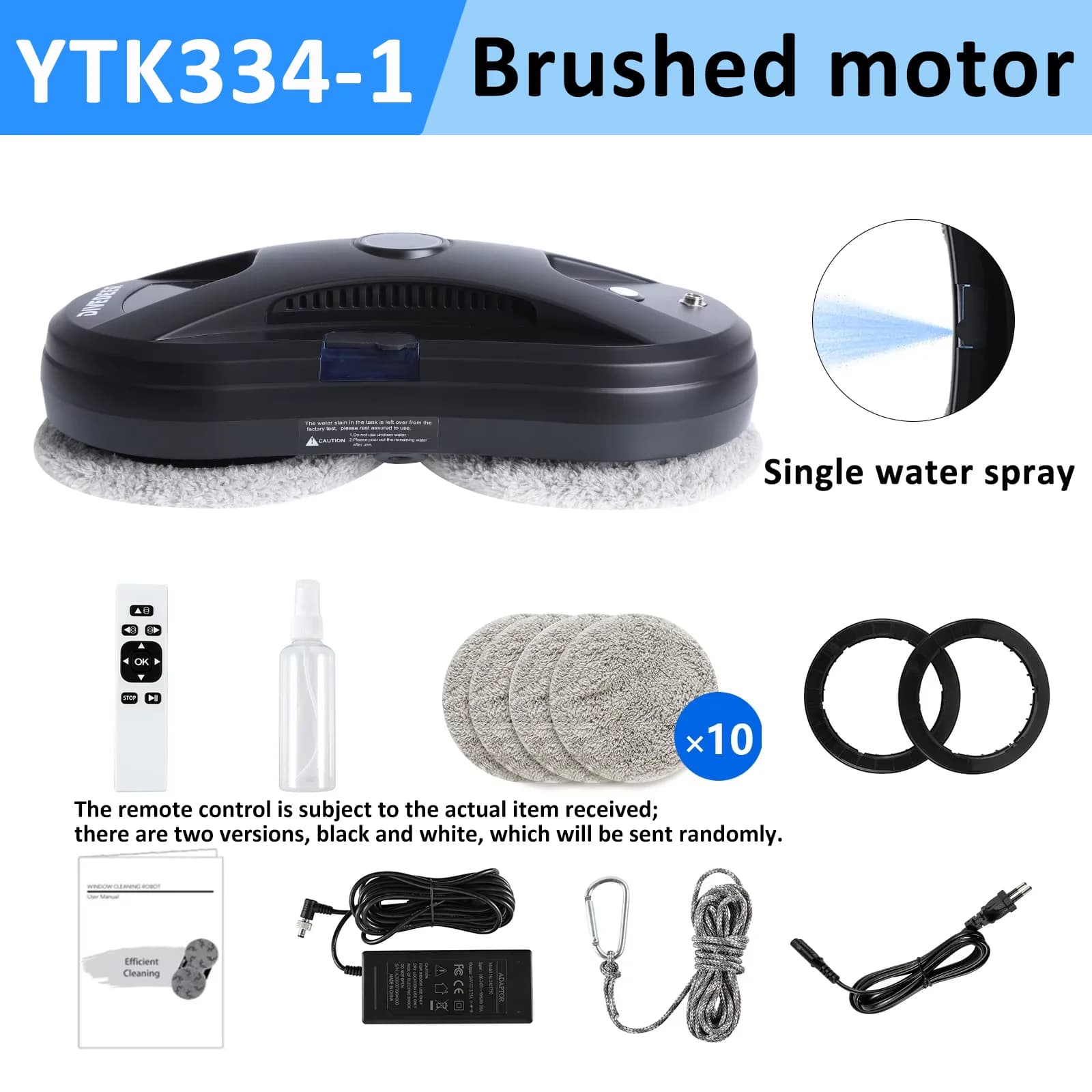 DIVEDEER YTK334 Window Cleaning Robot Water Spray Ultrathin Window Robot Vacuum Cleaner