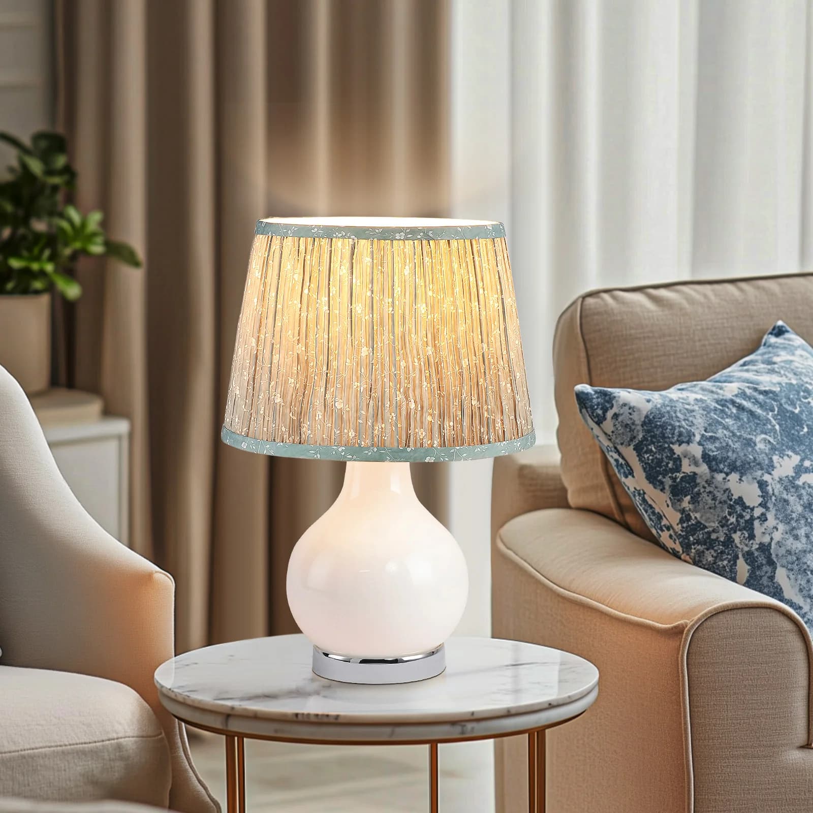 Bedside Lamp, Modern Minimalist Led European Glass Table Lamp, Hotel Guest Room, Living Room, Study, Bedroom, Bedside, Decorative Lighting, Lamps, Indoor Lighting, Shipping from De