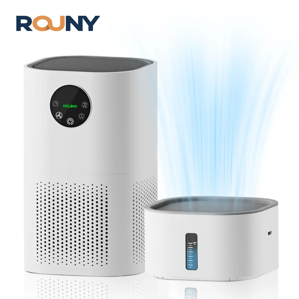 2-in-1 Air Purifier with Humidifier Combo for Home Allergies and Pets Hair, Smokers in Bedroom, H13 True HEPA Filter, White