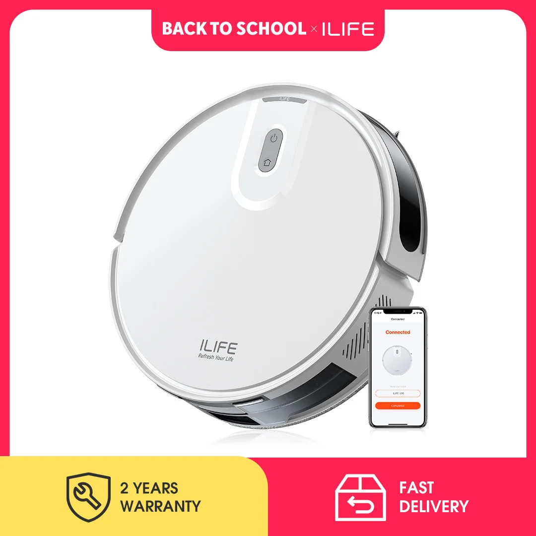 ILIFE V20 Robot Vacuum Cleaner, 5000Pa Suction, SOF LiDAR Smart Navigation, APP Control, Customizable Cleaning, Self Charging