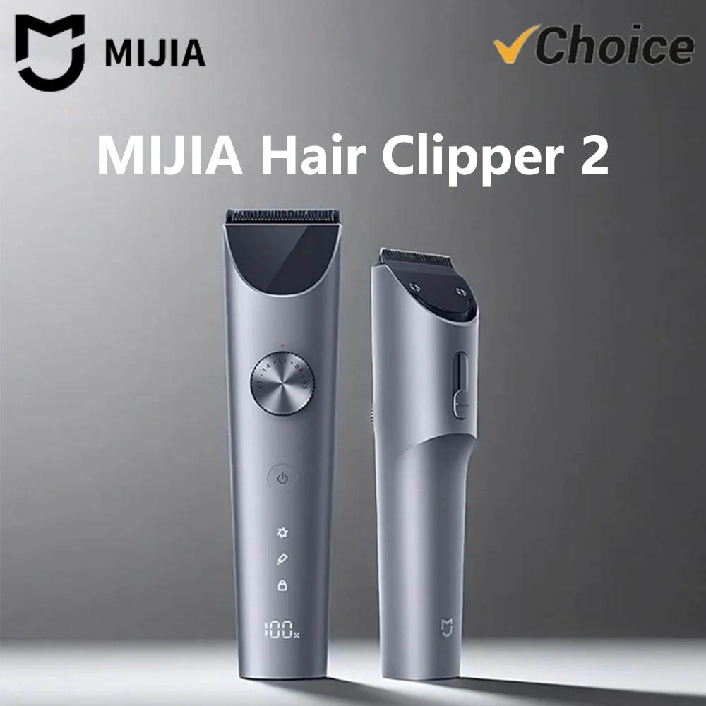 MIJIA Hair Clipper 2 Hair Trimmer Professional Beard Cut Machine IPX7 Waterproof Wireless Haircut Machine Mijia Clipper 2