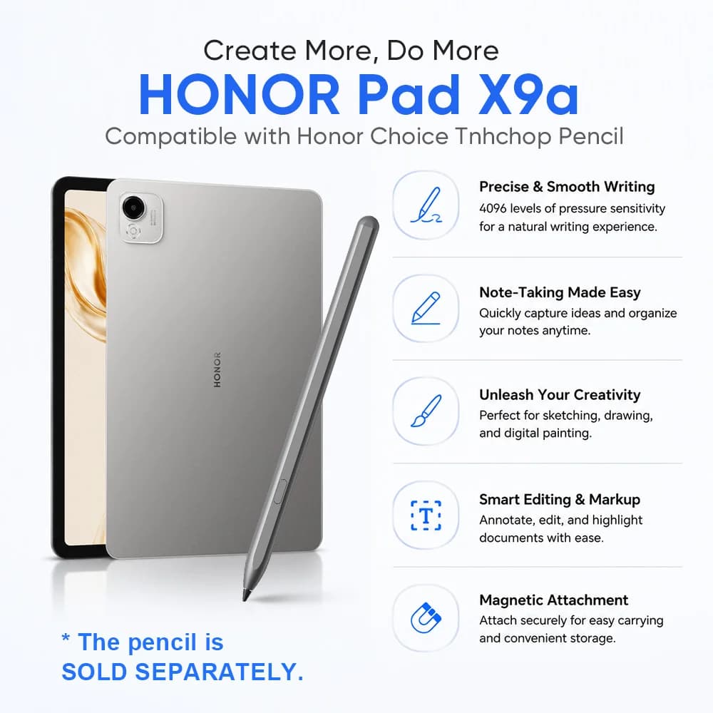 HONOR Pad X9a,EU Version Android Wifi Tablet,11.5" 120Hz 2.5K Honor Fullview Display,6Gb+128Gb,Slim Metal Body
