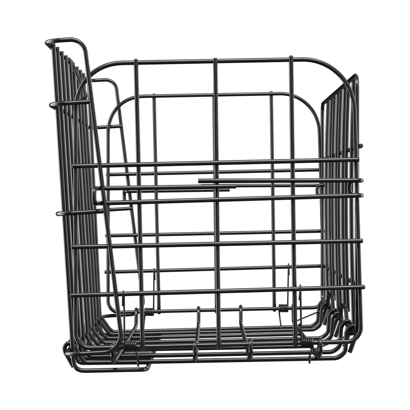 SucceBuy Rear Bike Basket Folding Wire Bicycle Basket w/ Cargo Net Removable Liner Bag&Waterproof Cover ReleaseDesign BikeBasket