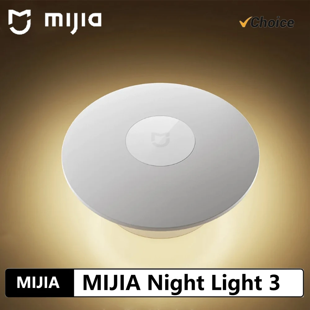 Original New MIJIA Night Light 3 Adjustable Brightness Infrared Smart Human Body Sensor Magnetic Base For Smart Home Life