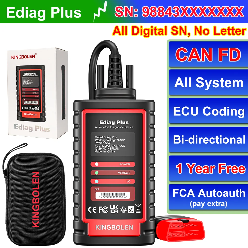 KINGBOLEN Ediag Plus, THINKCAR THINKDIAG 2 CANFD ALL System ECU Coding Active Test 16 Reset OBD2 Scanner Car Diagnostic Tools