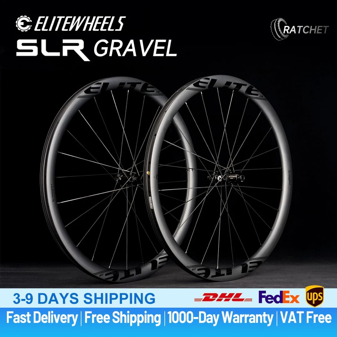 ELITEWHEELS SLR GRAVEL Carbon Wheelset Ratchet System 36T Disc Brake Cyclocross 700C Wheels Center Lock